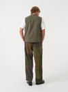 Olive Brushed Moleskin 4 Pocket Gilet