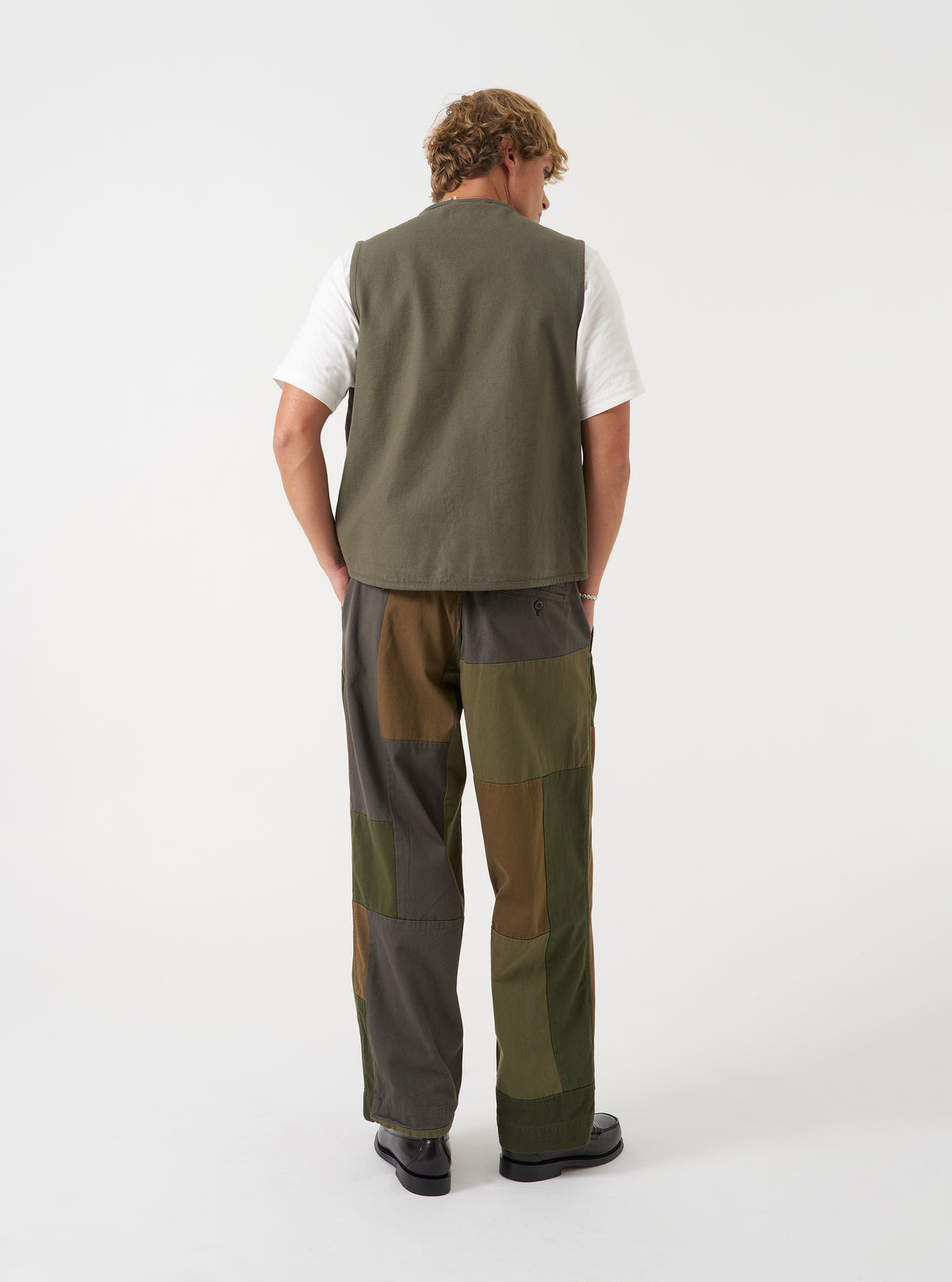 Olive Brushed Moleskin 4 Pocket Gilet