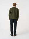 Black Brushed Moleskin Military Chino