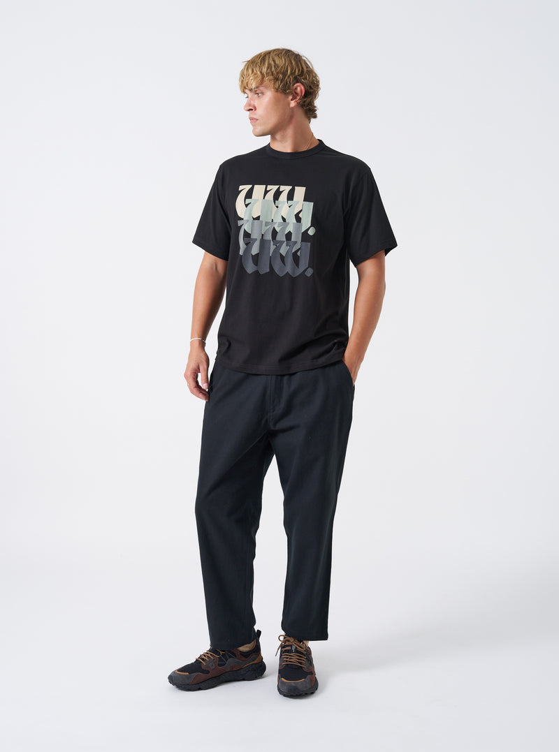 Black Brushed Moleskin Hi Water Trouser