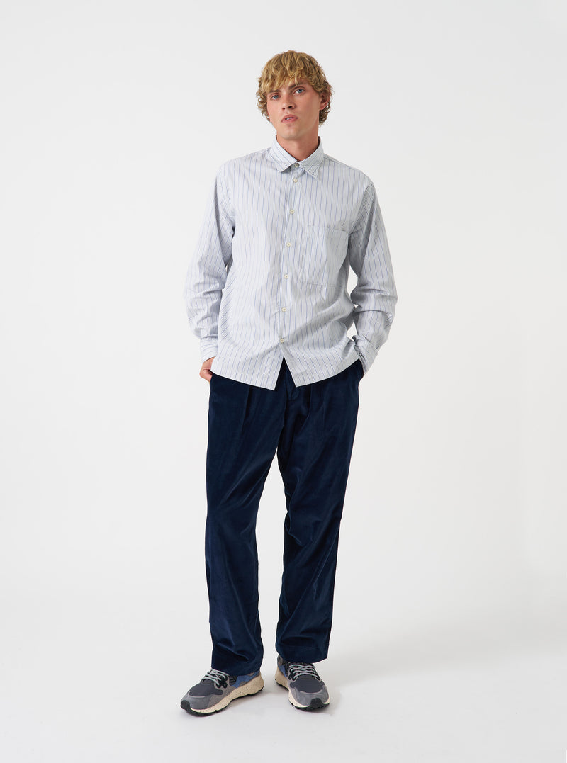 Grey Stripe Refab Compact Cotton Lucky Shirt