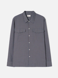 Blue/Brown Parker Check Attendant Shirt