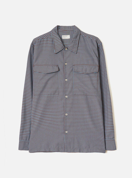 Men's Blue/Brown Parker Check Attendant Shirt – Universal Works