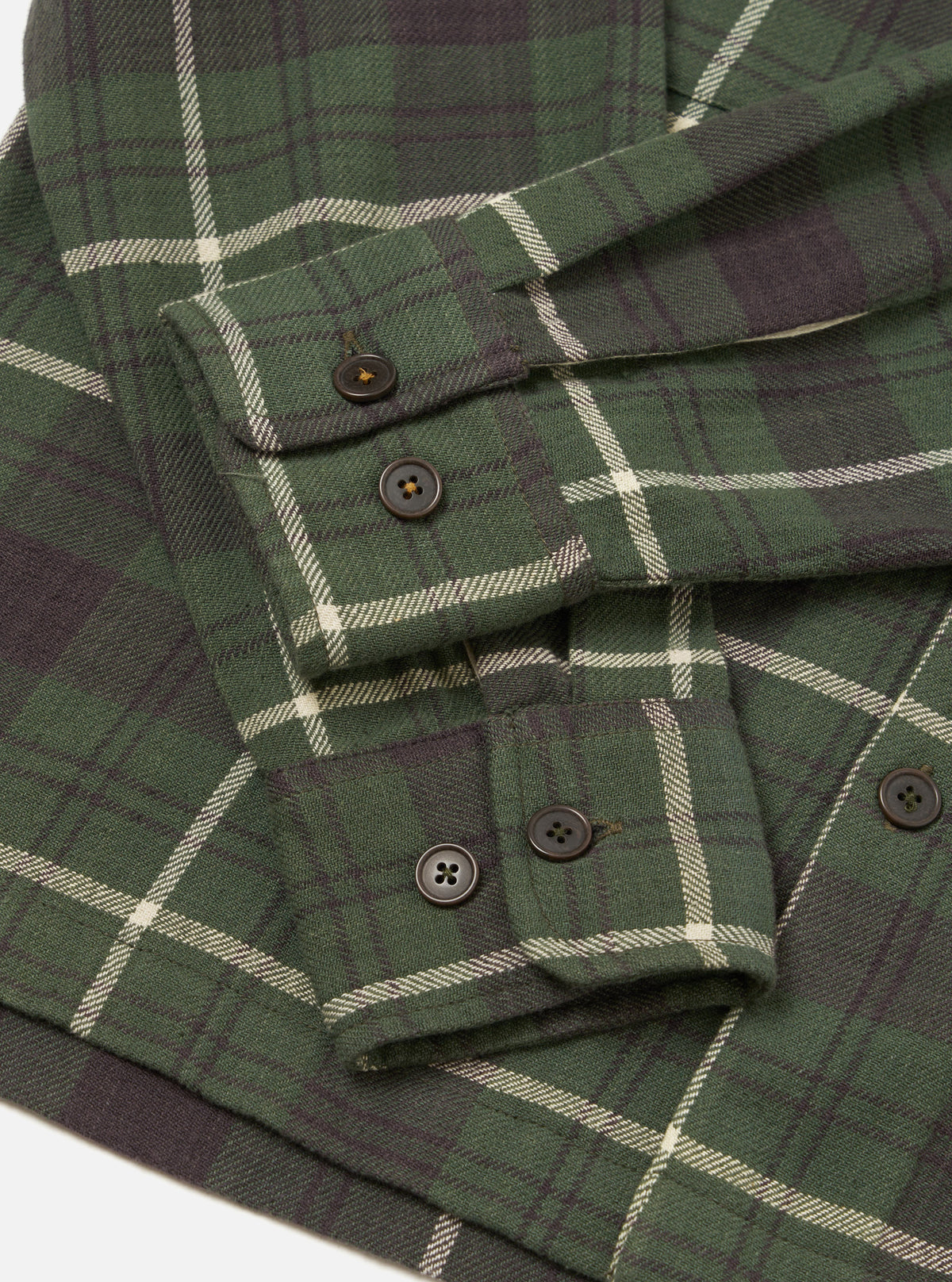 Olive Washed Check L/S Utility Shirt