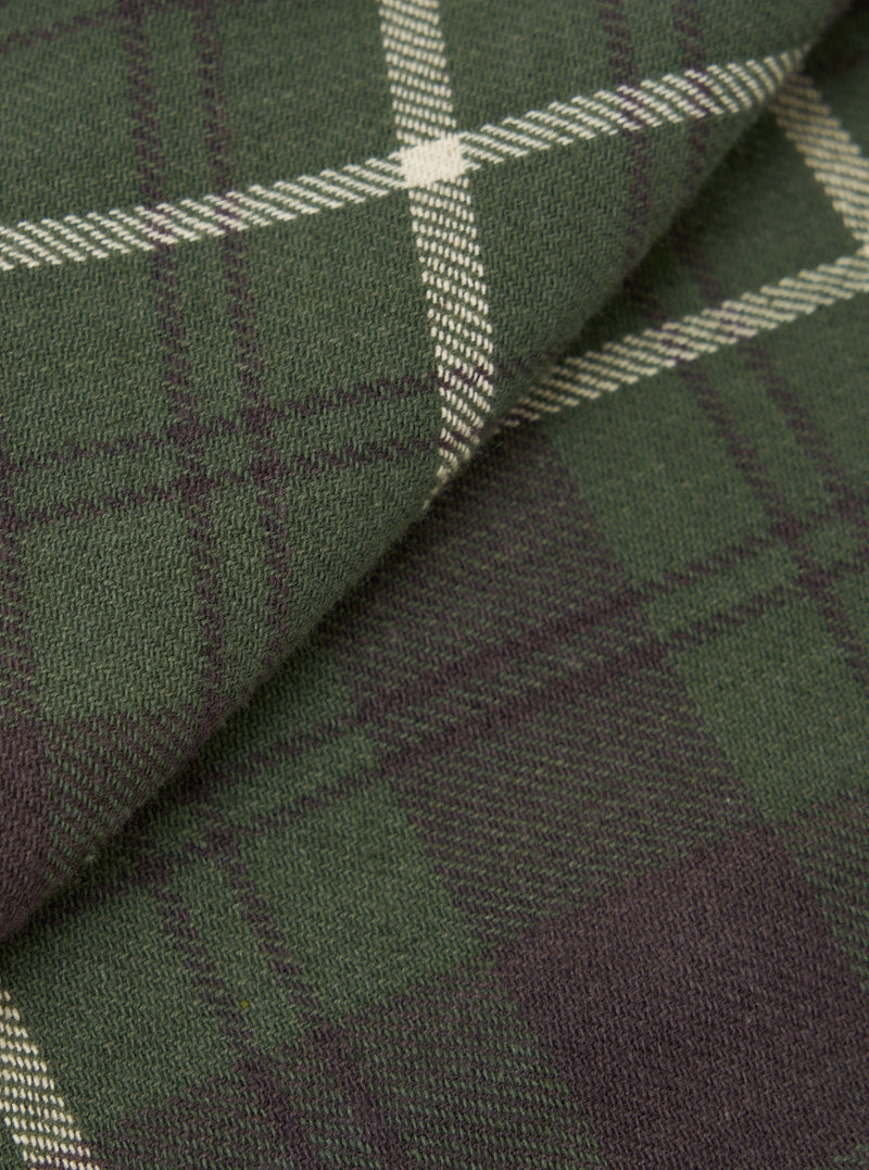 Olive Washed Check L/S Utility Shirt