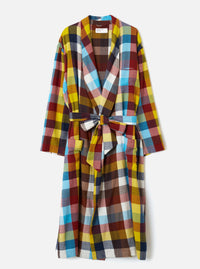 Multi Check Evans Check Long Dressing Gown