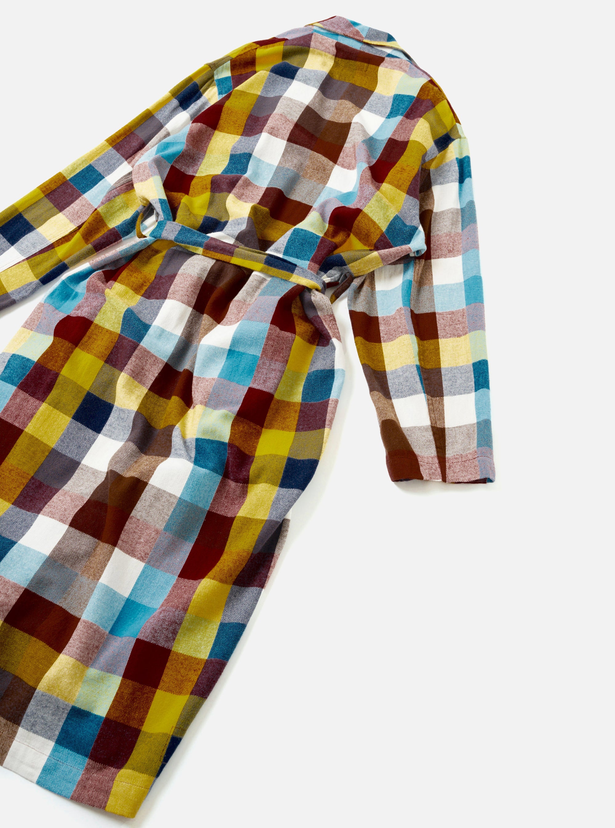Multi Check Evans Check Long Dressing Gown