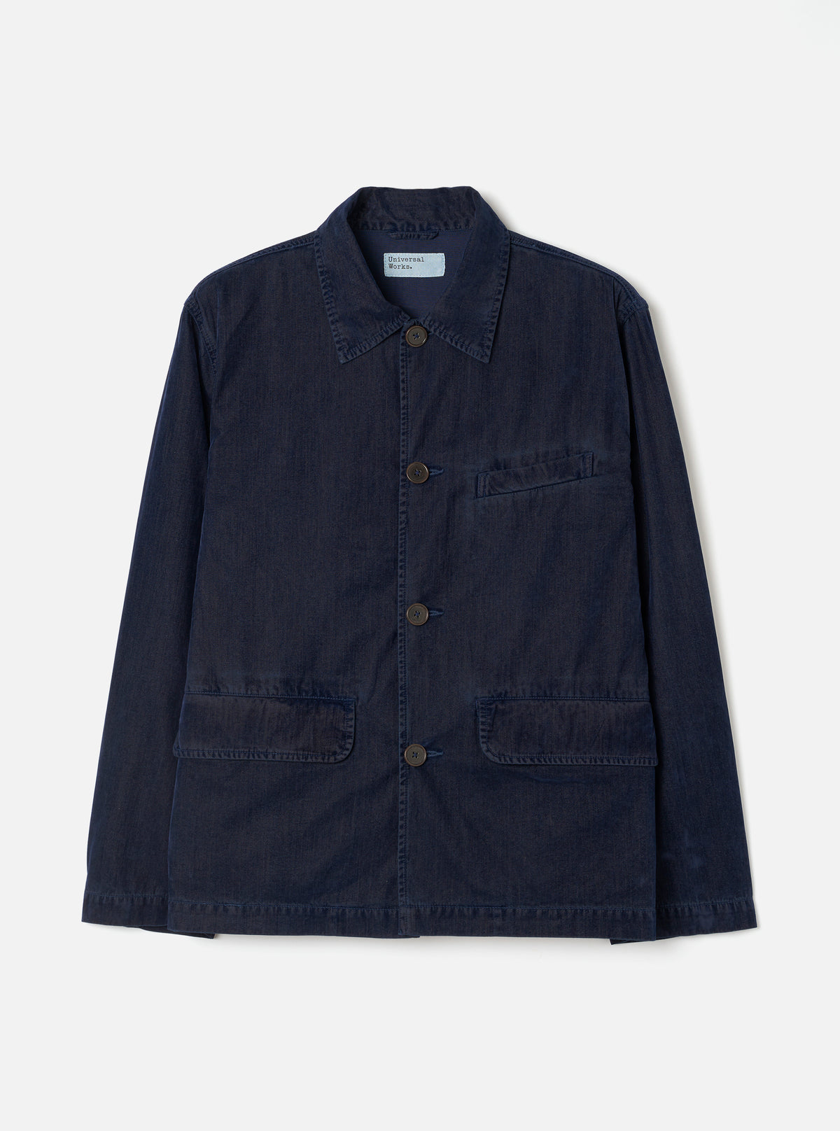 Navy Flock Chambray Warmus Jacket