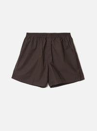 Brown Broadcloth Boxer Shorts