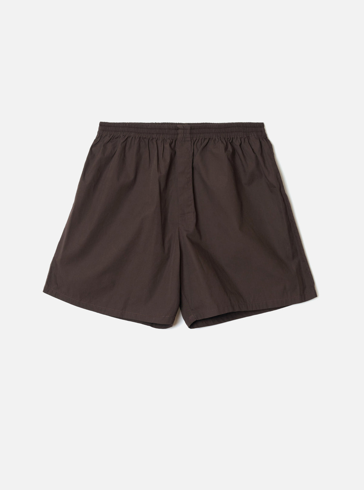 Brown Broadcloth Boxer Shorts