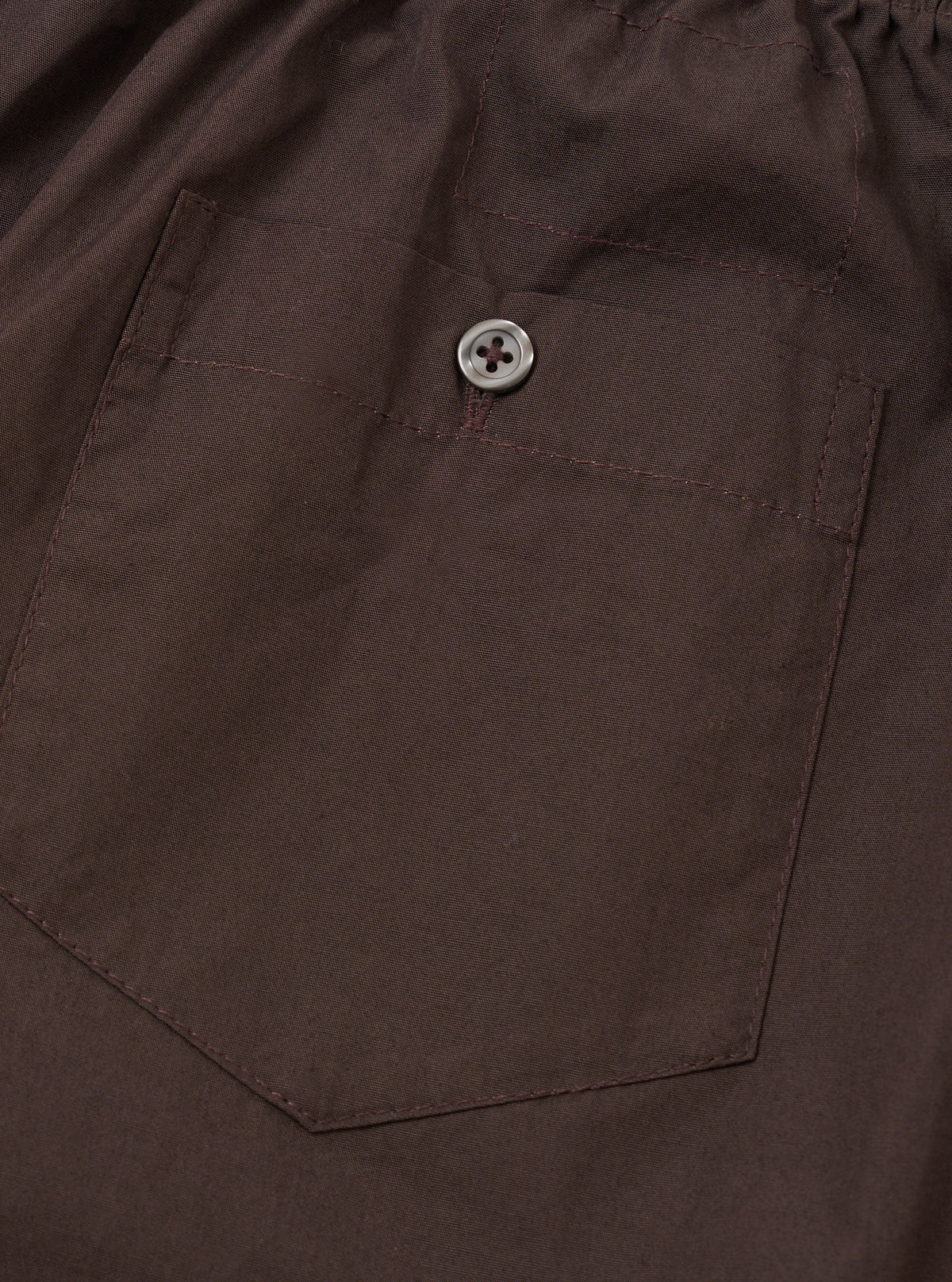 Brown Broadcloth Boxer Shorts