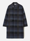 Navy/Brown Berlin Wool Check Account Coat