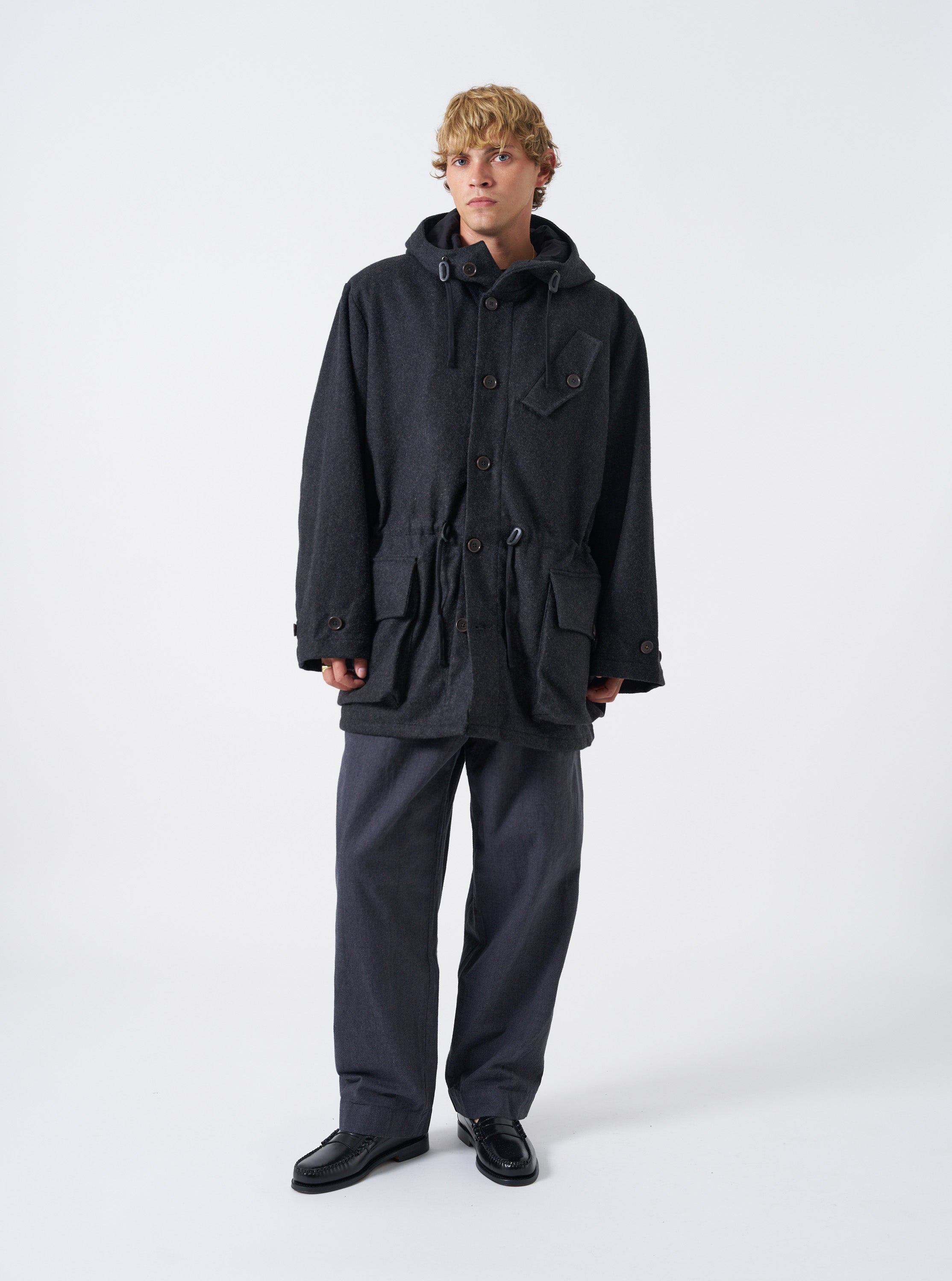 Men's Grey Marl Mowbray Boston Parka – Universal Works