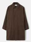 Navy/Brown Wool Tweed Mix Stan Coat