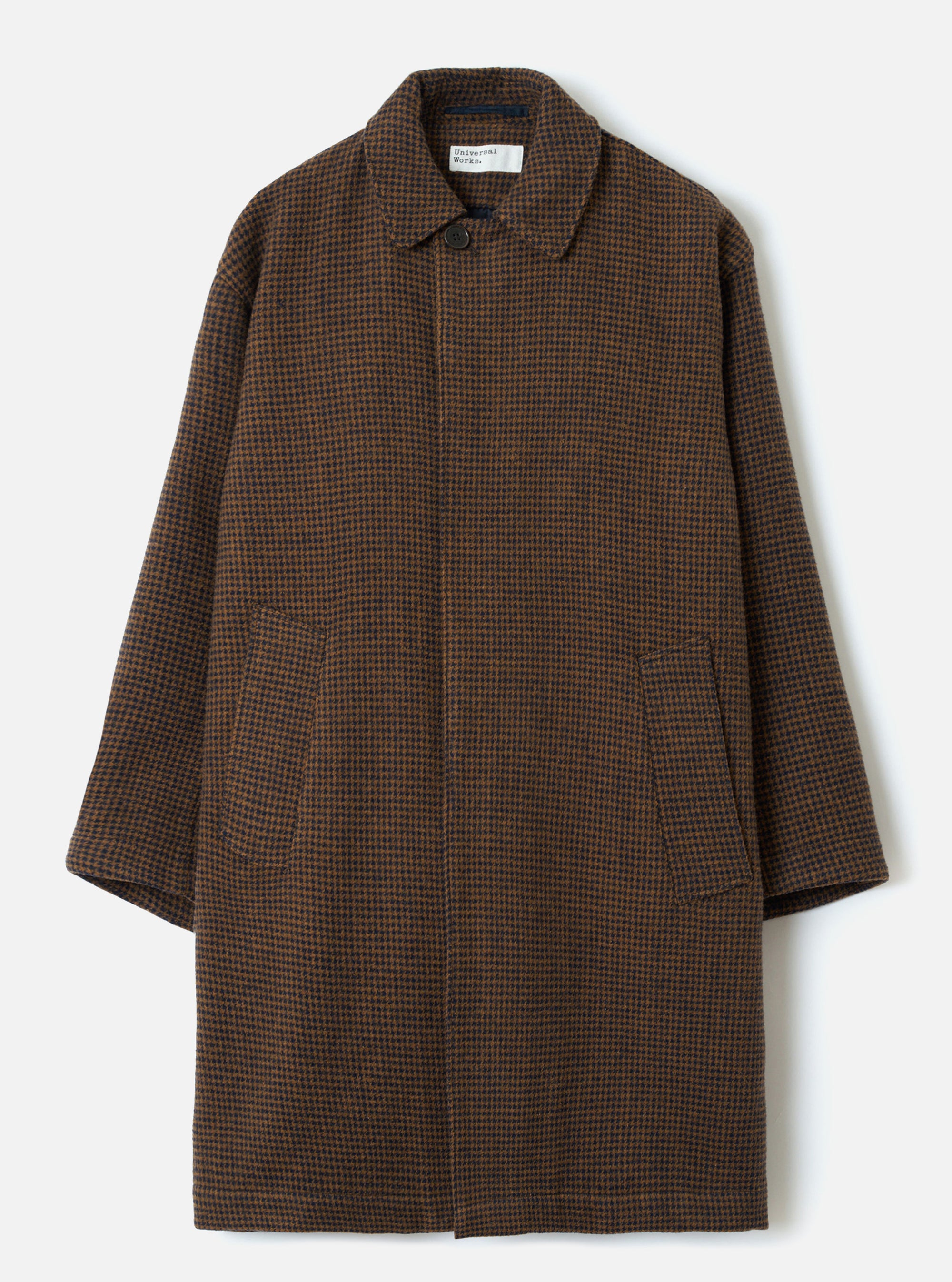 Navy/Brown Wool Tweed Mix Stan Coat