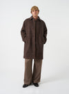 Navy/Brown Wool Tweed Mix Stan Coat