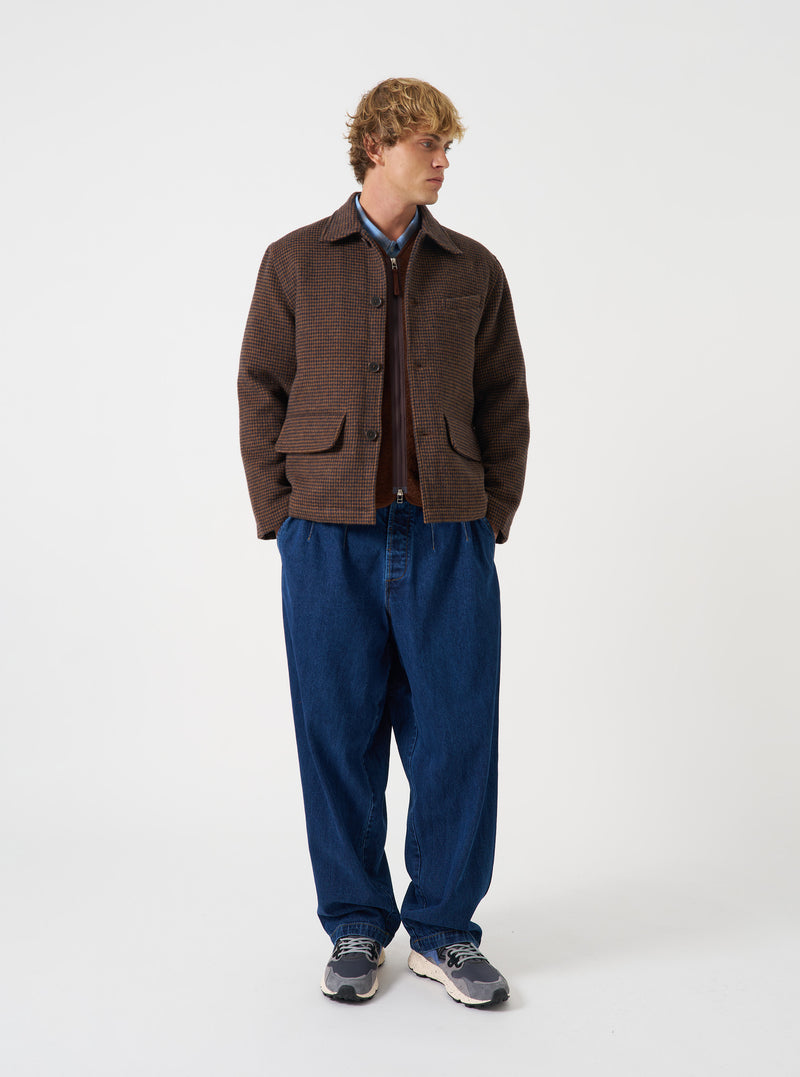 Navy/Brown Wool Tweed Mix Franck Jacket