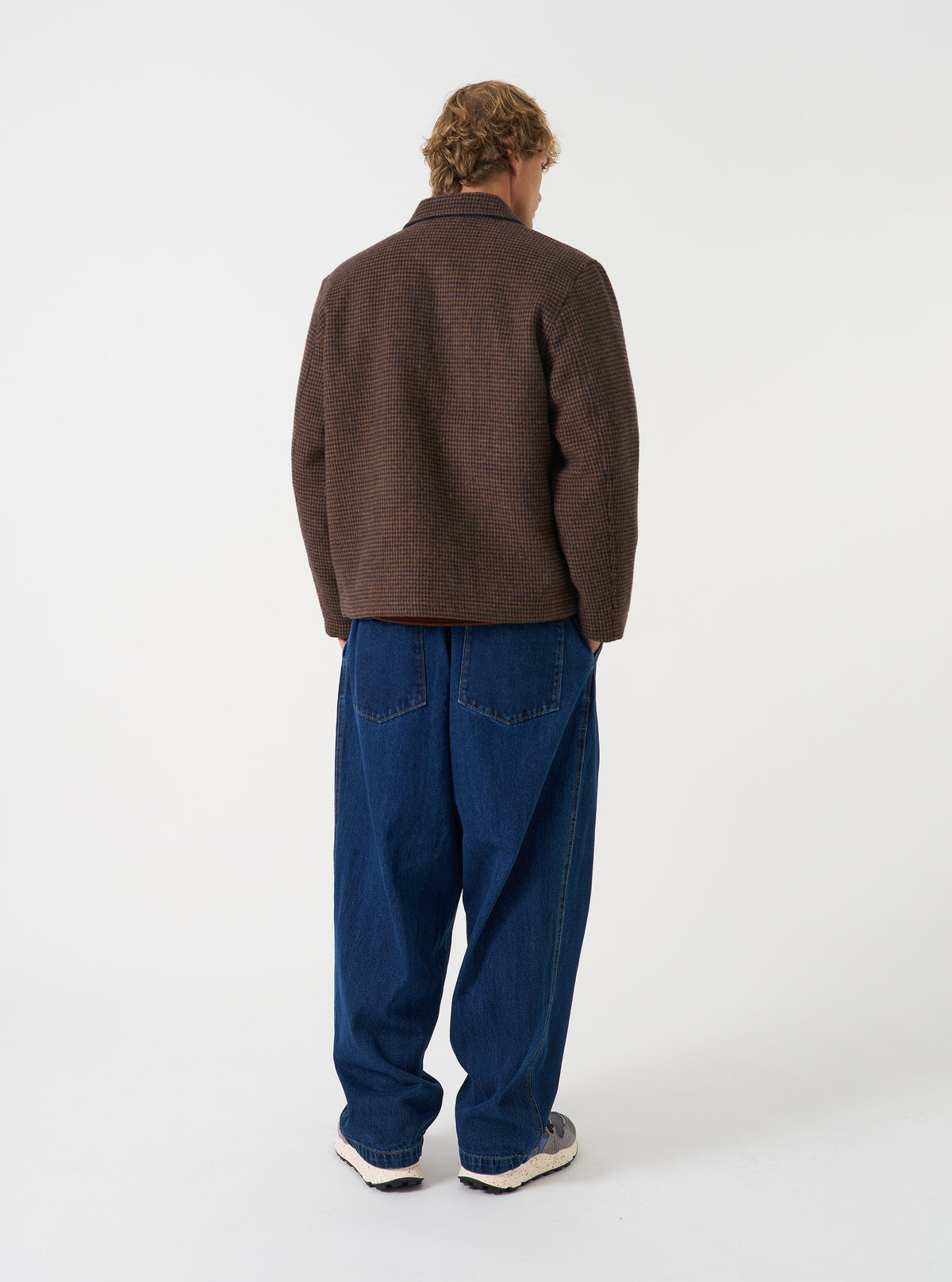 Navy/Brown Wool Tweed Mix Franck Jacket