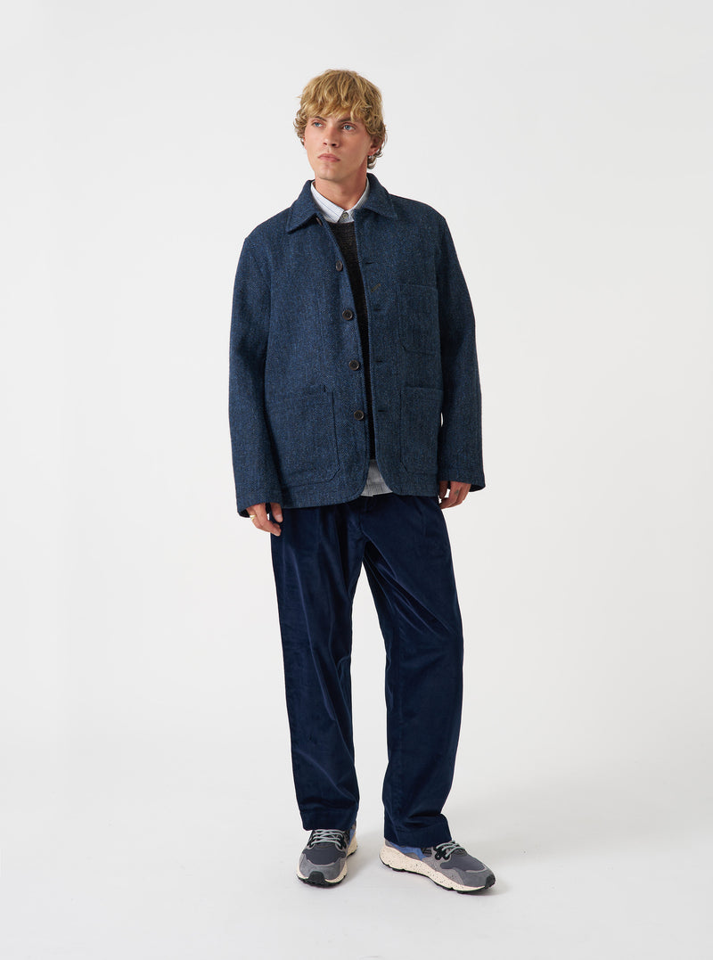 Blue/Black Harris Tweed OG Bakers Chore Jacket