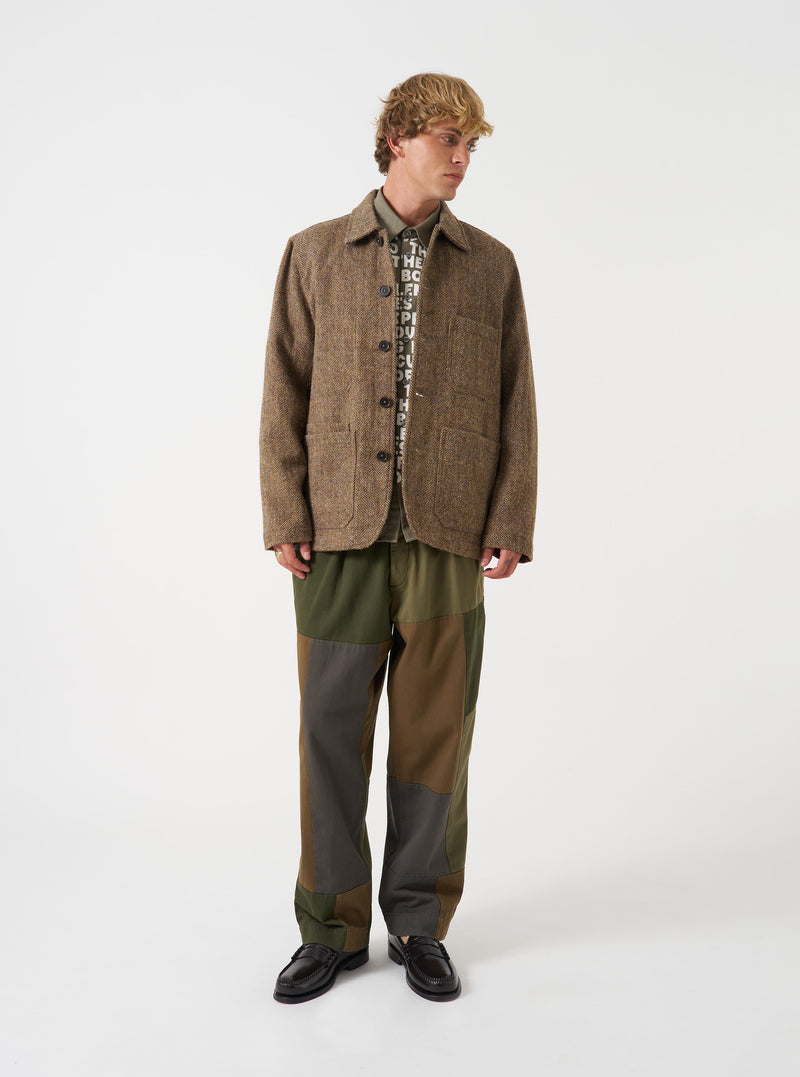 Sand/Brown Harris Tweed OG Bakers Chore Jacket