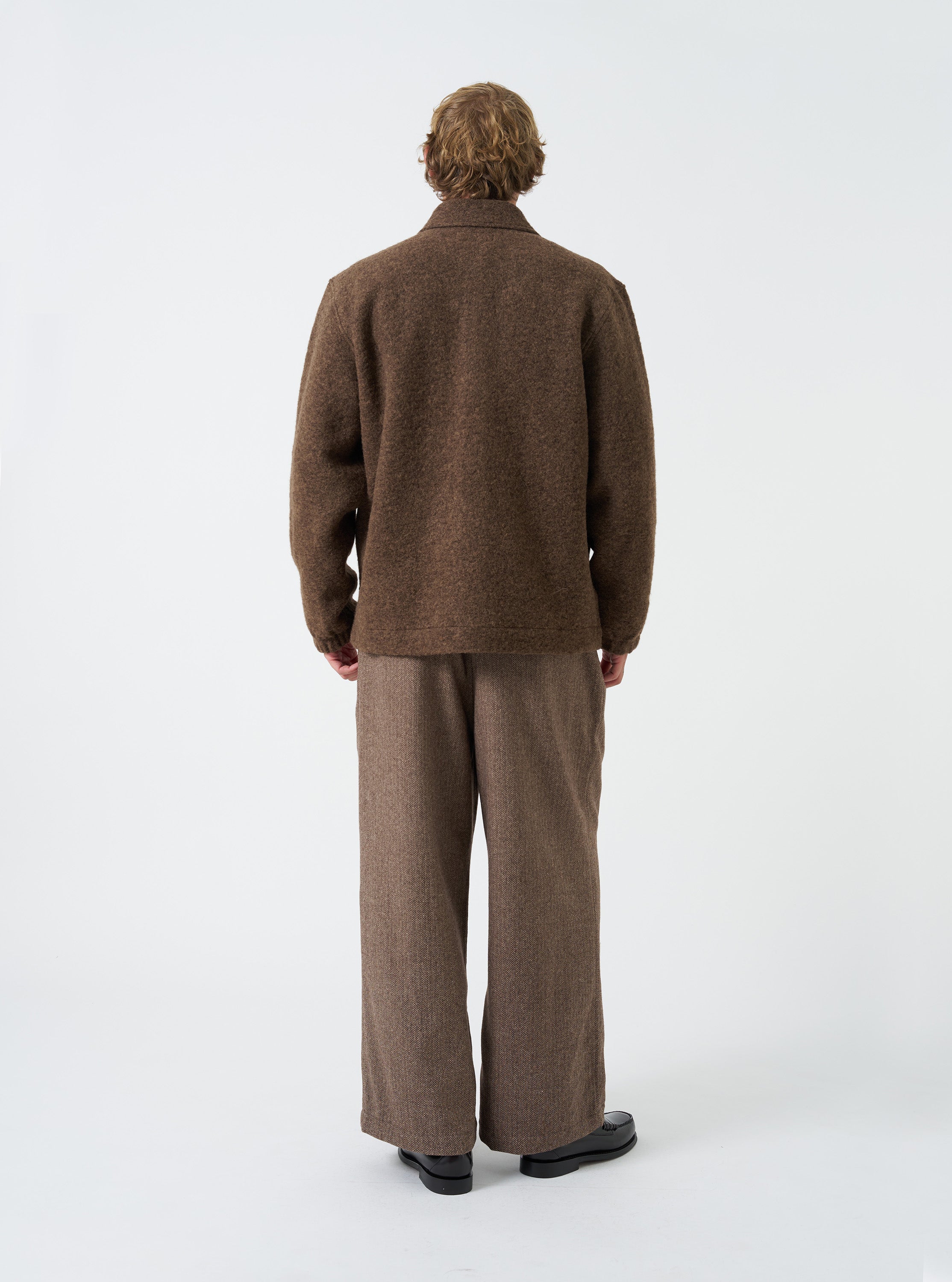 Men's Brown Wool Herringbone Gillespie Pant – Universal Works