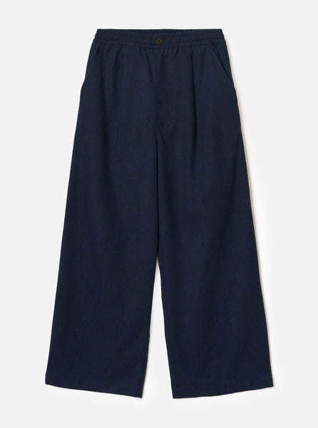 Men's Navy Wool Herringbone Gillespie Pant – Universal Works