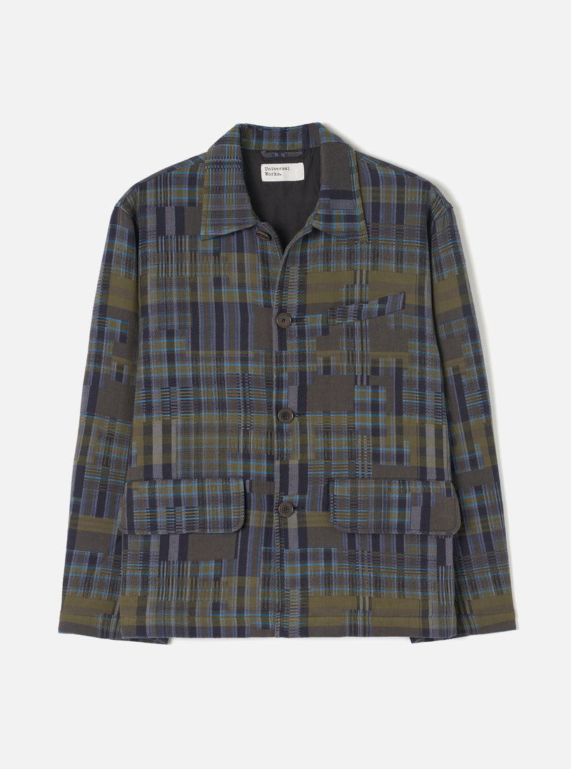 Olive Shadows Check Franck Jacket