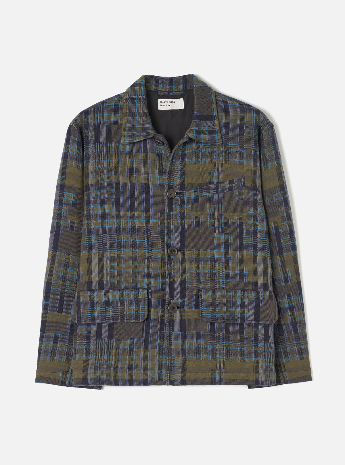 Olive Shadows Check Franck Jacket