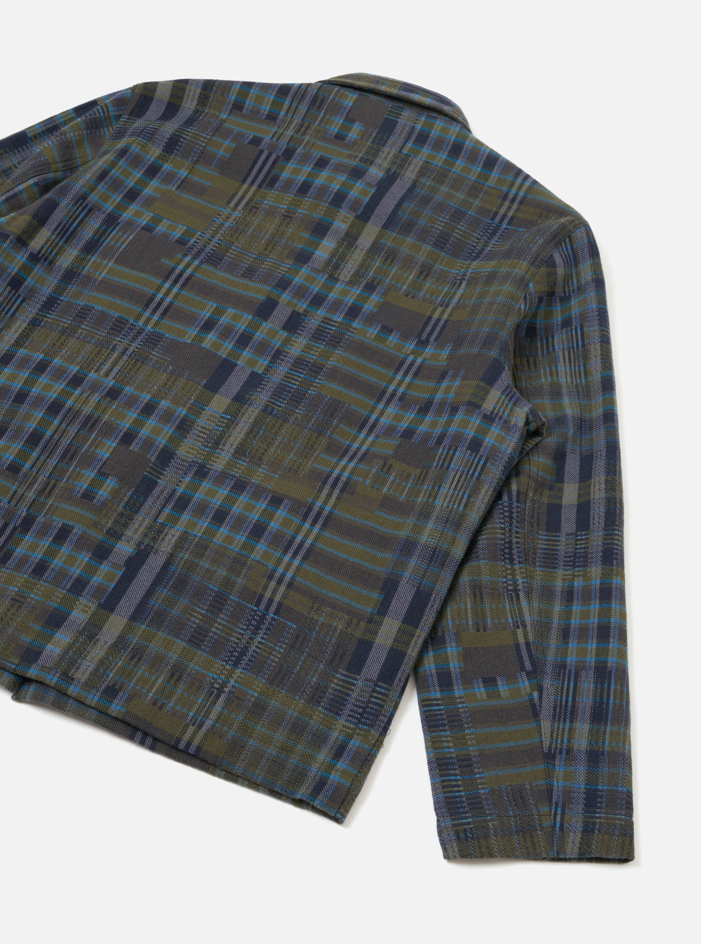 Men's Olive Shadows Check Franck Jacket – Universal Works