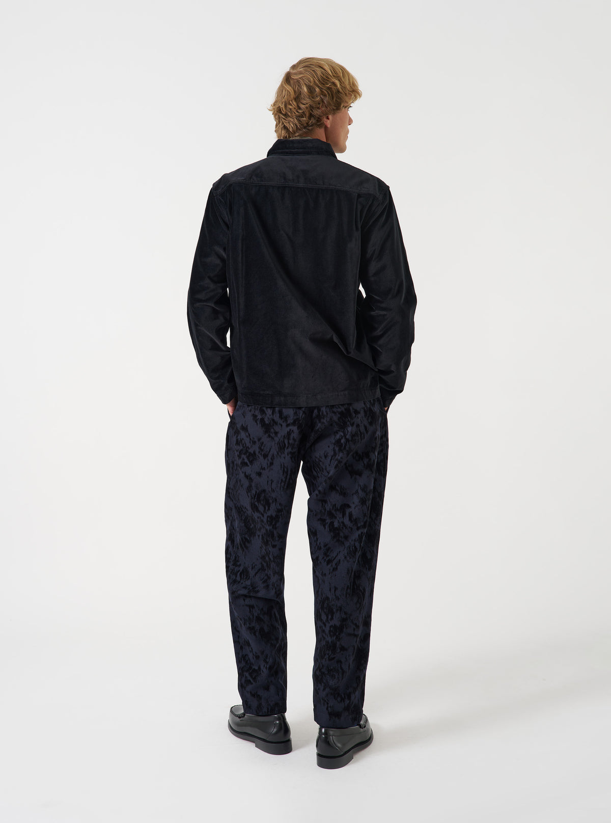 Black CPH Velvet Zip OS Shirt