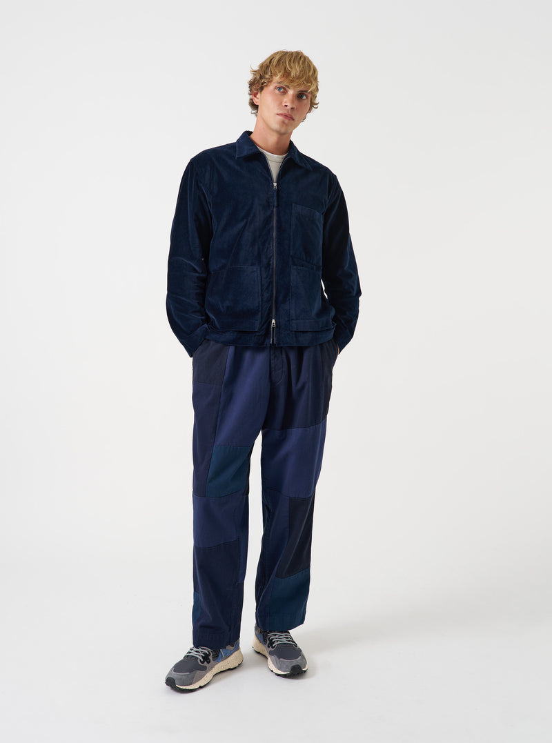 Navy CPH Velvet Zip OS Shirt