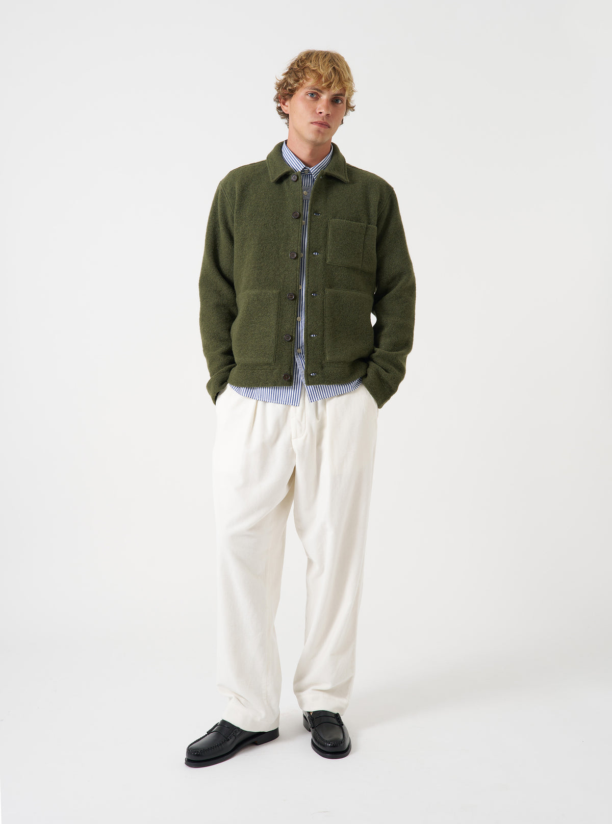 Ecru CPH Velvet Oxford Pant