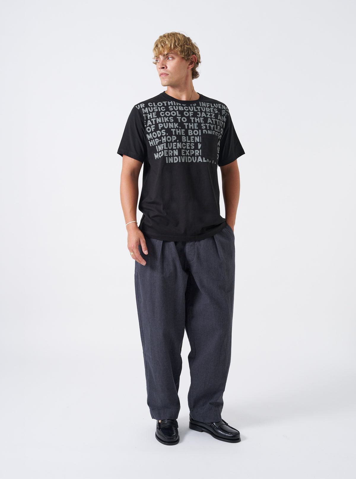 Black Single Jersey Jazz Cool Of Jazz Core Pocket Tee