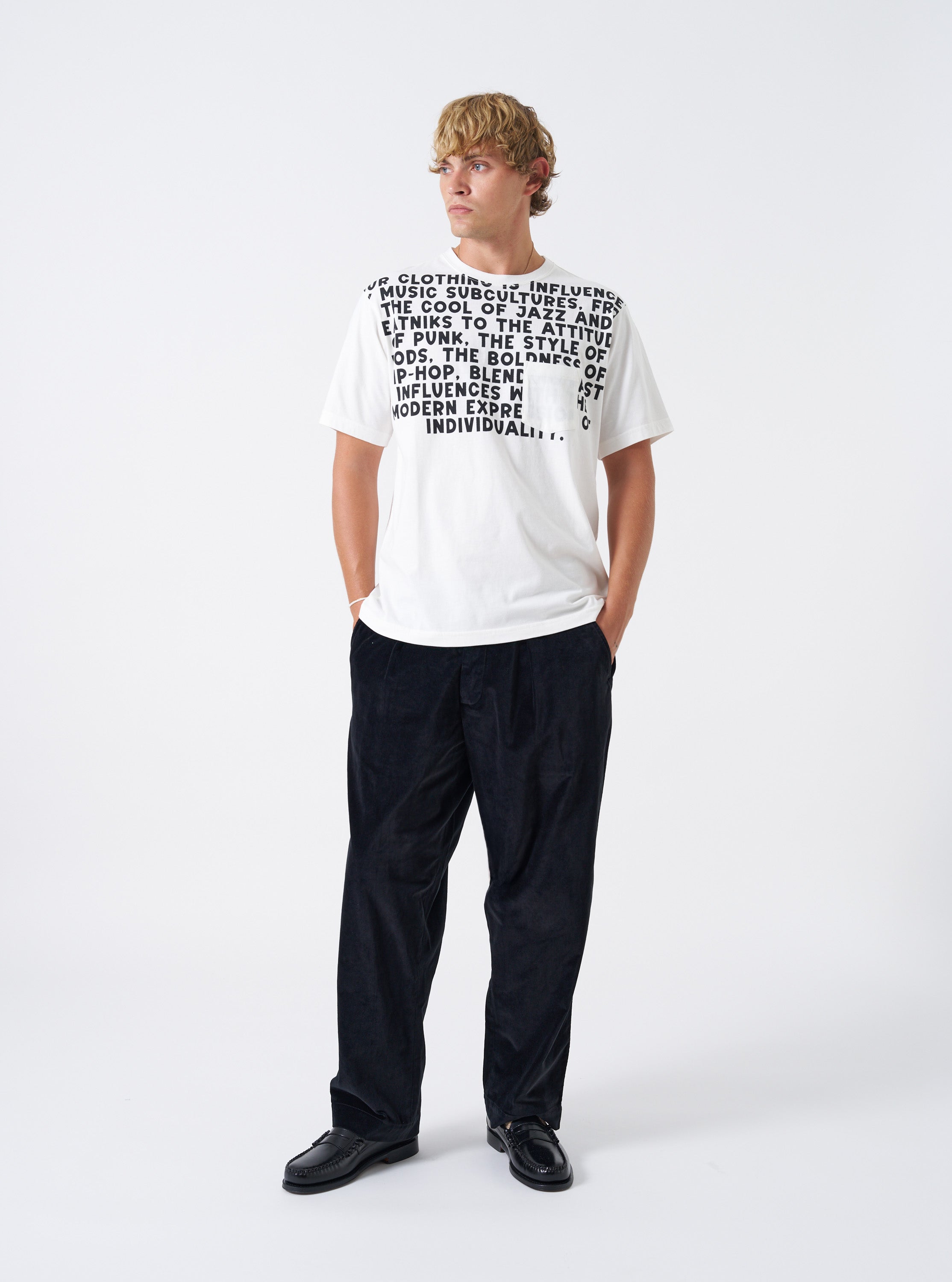 Men's Ecru Single Jersey Jazz Cool Of Jazz Core Pocket Tee