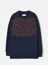 Navy Brushback Sweat Cool Of Jazz Loose Sweatshirt