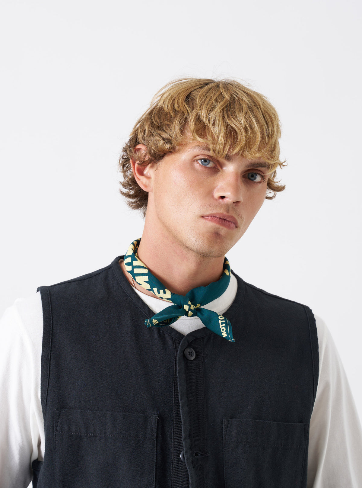 Forest Green Jazz/Beatniks Print Neckerchief
