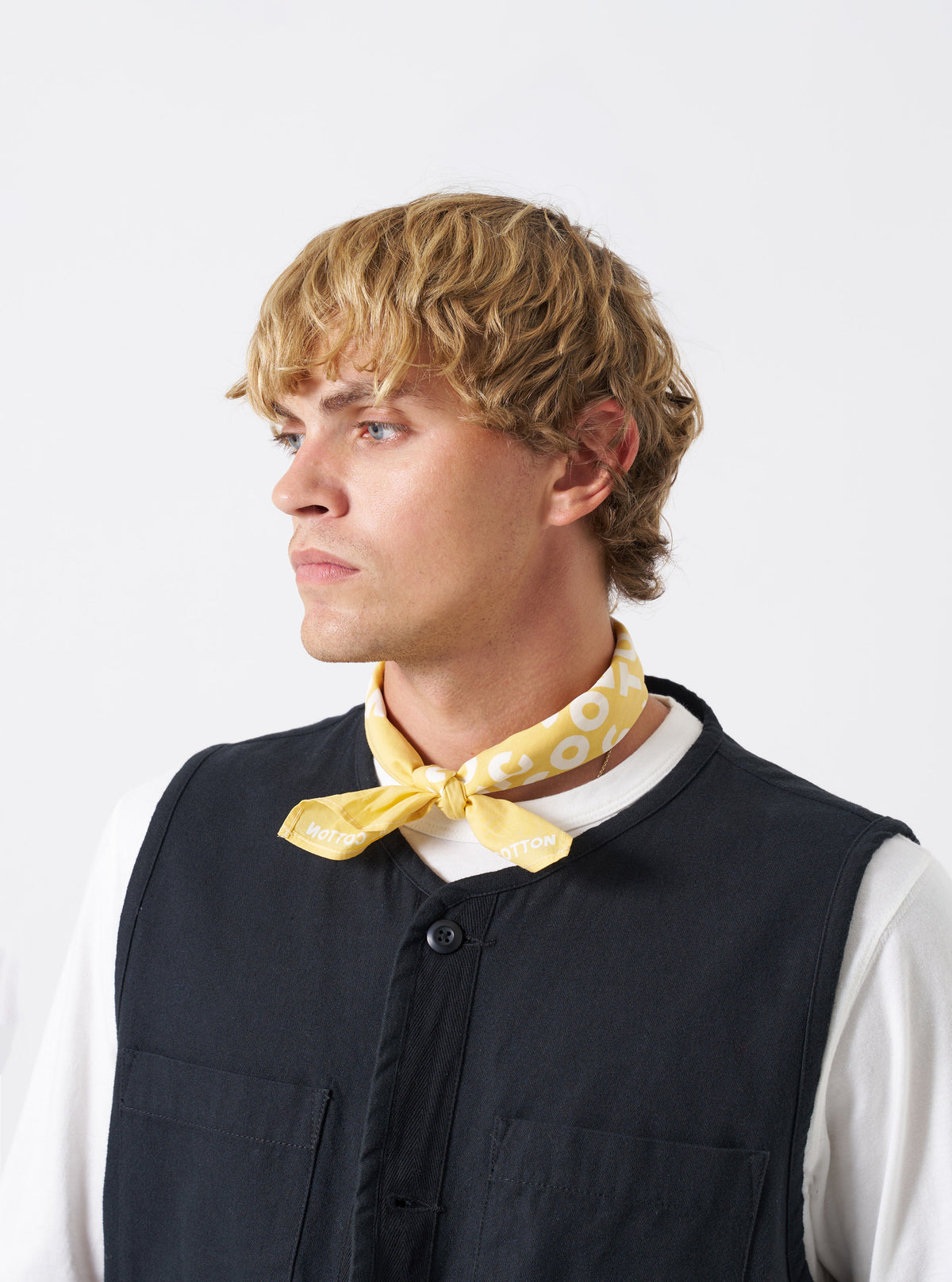 Mustard Jazz/Beatniks Print Neckerchief