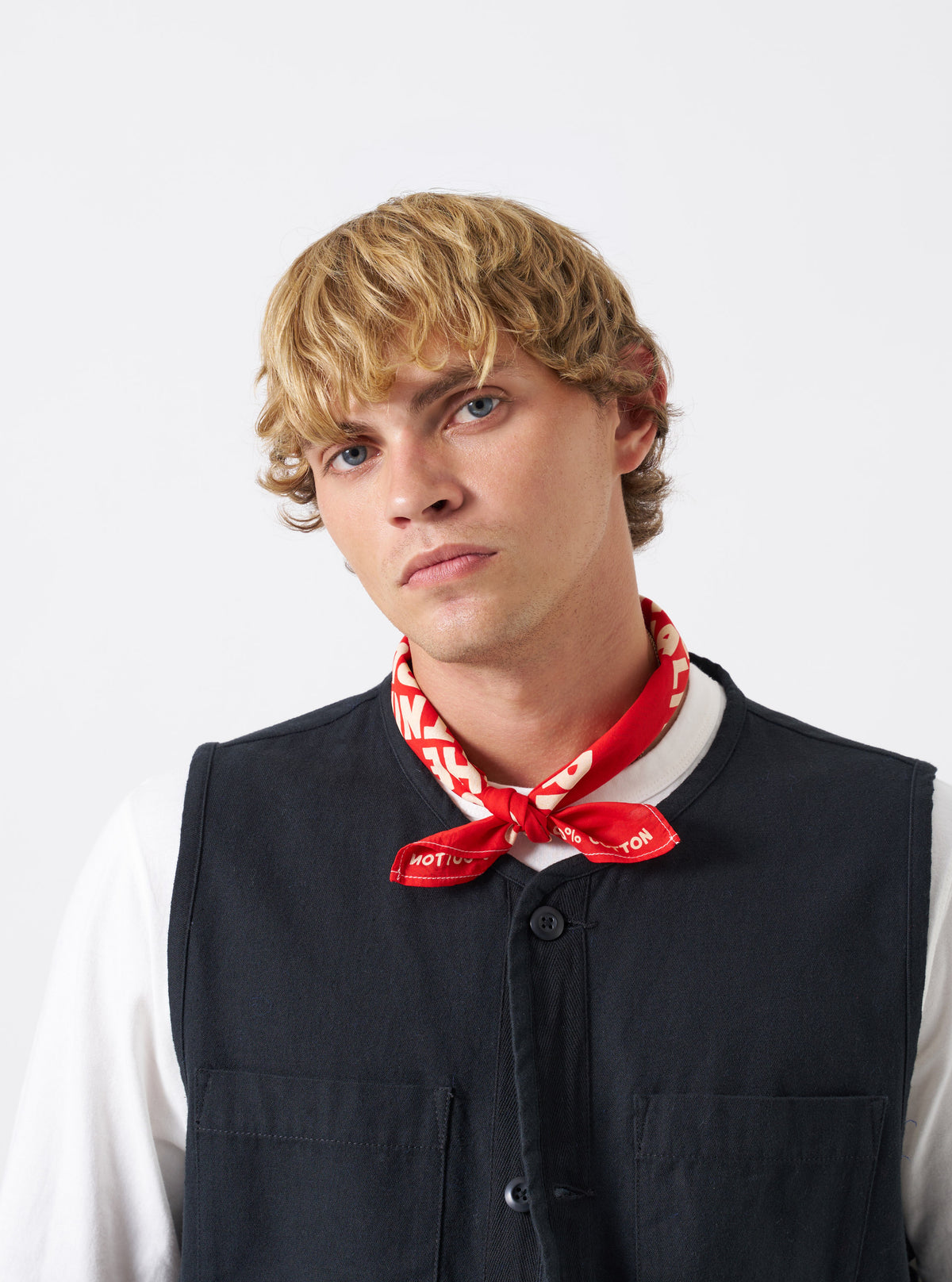 Red Jazz/Beatniks Print Neckerchief