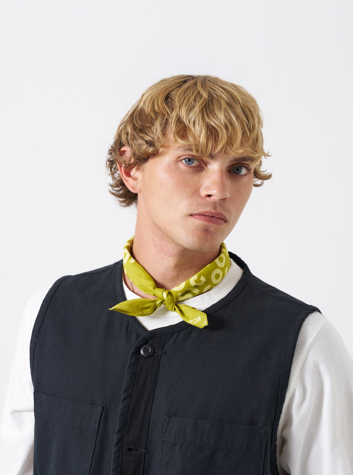 Light Olive Jazz/Beatniks Print Neckerchief