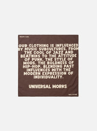 Brown Jazz/Beatniks Print Neckerchief