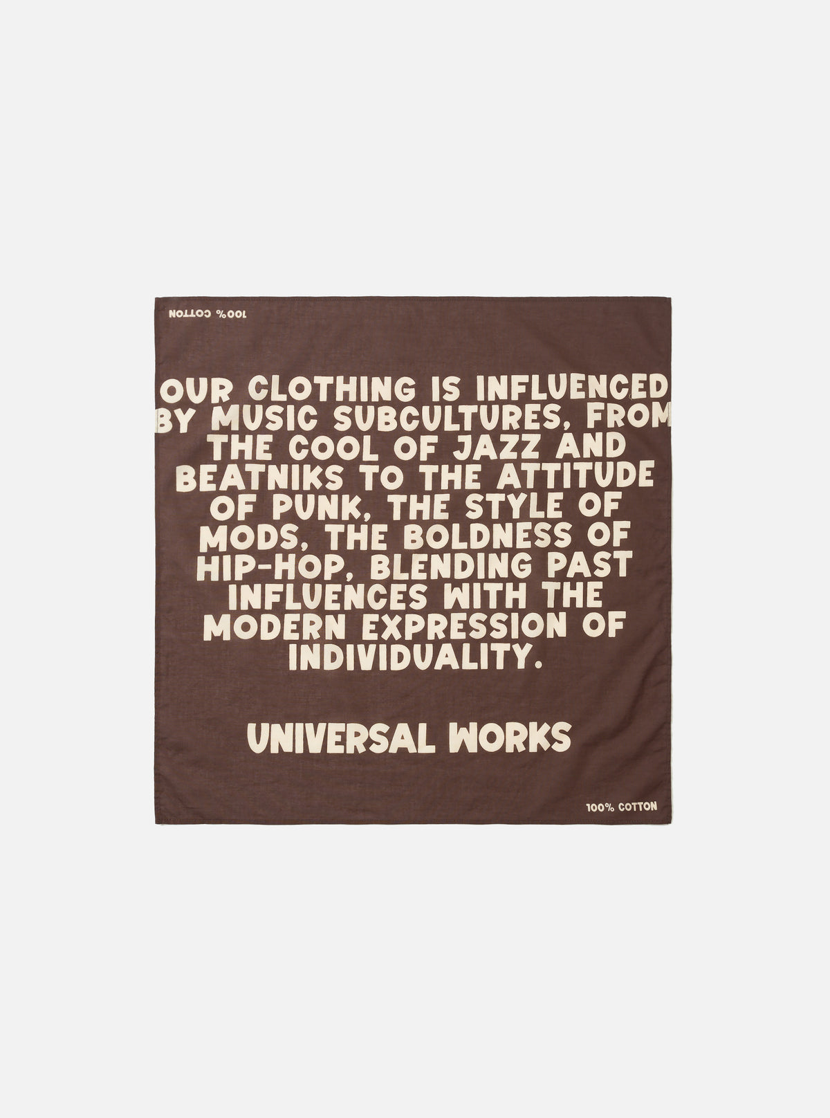 Brown Jazz/Beatniks Print Neckerchief