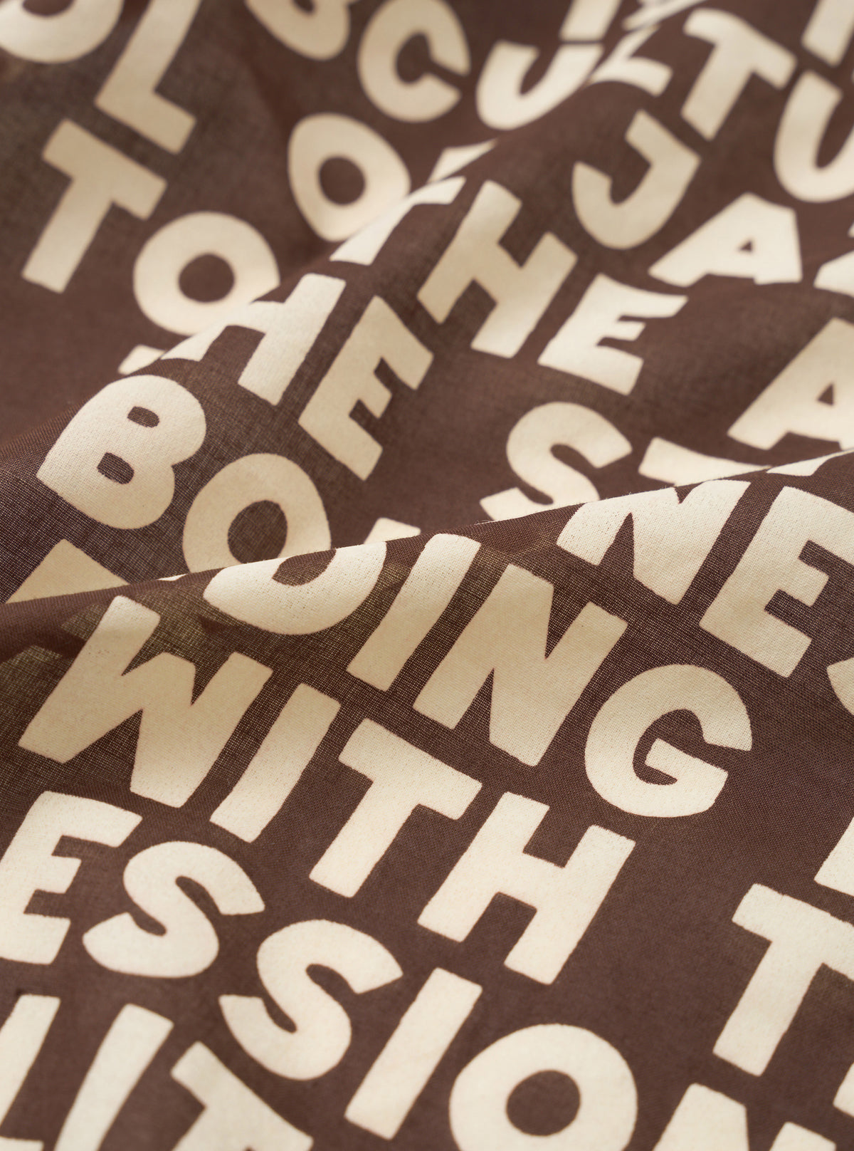 Brown Jazz/Beatniks Print Neckerchief