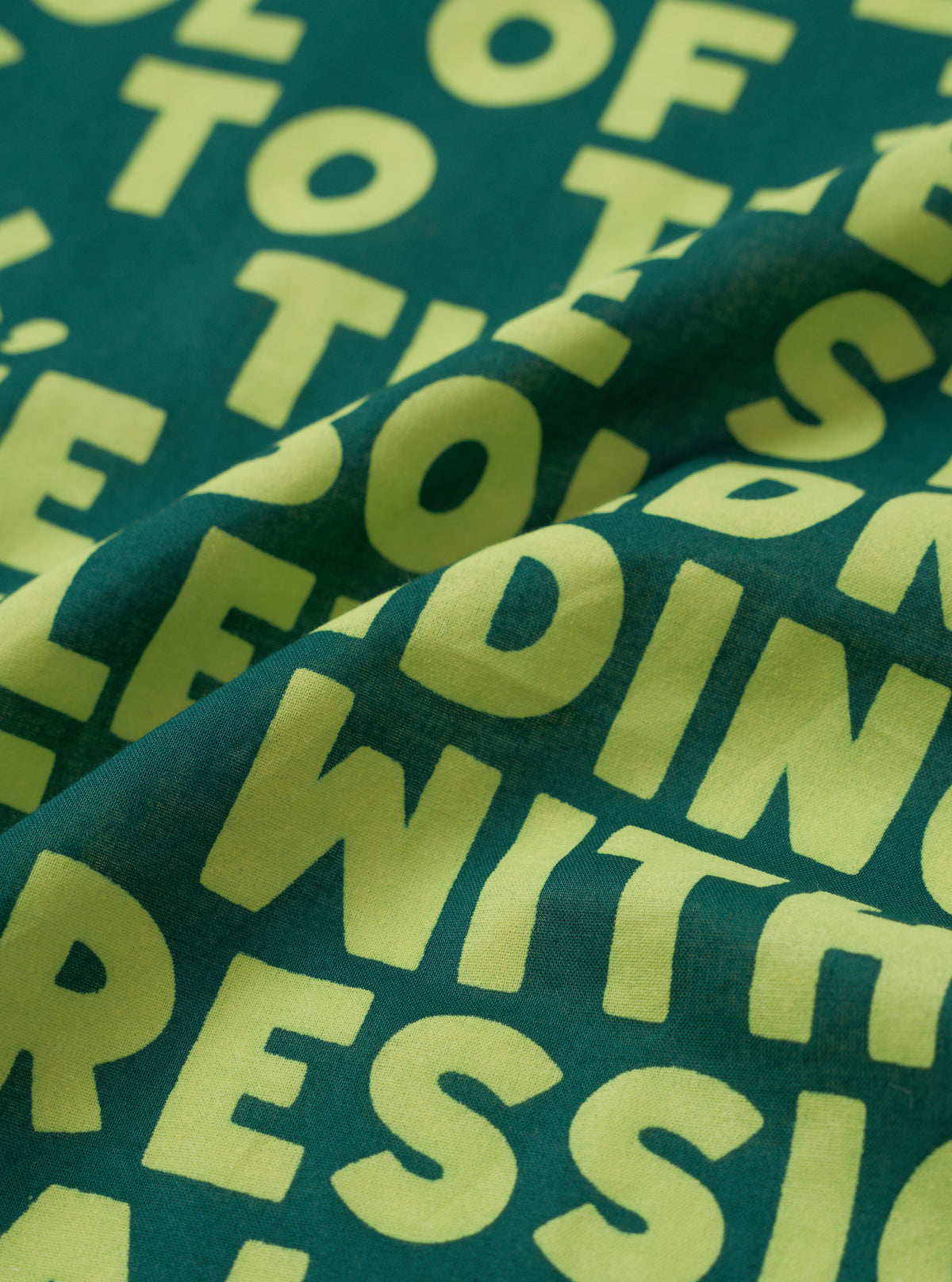 Forest Green Jazz/Beatniks Print Neckerchief