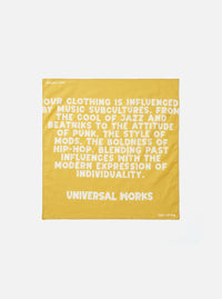 Mustard Jazz/Beatniks Print Neckerchief