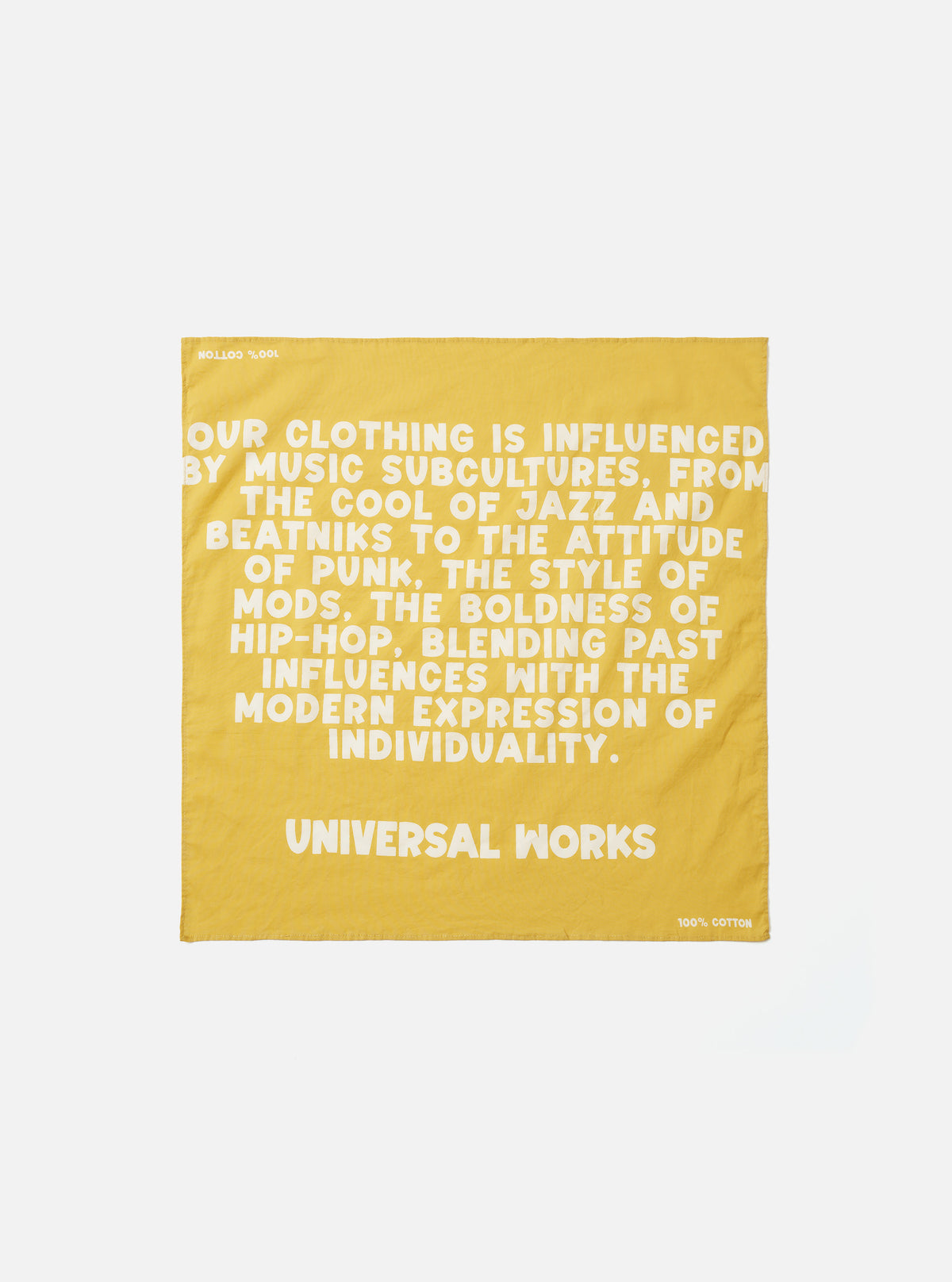 Mustard Jazz/Beatniks Print Neckerchief