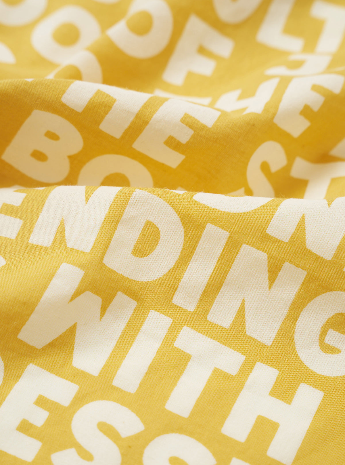 Mustard Jazz/Beatniks Print Neckerchief