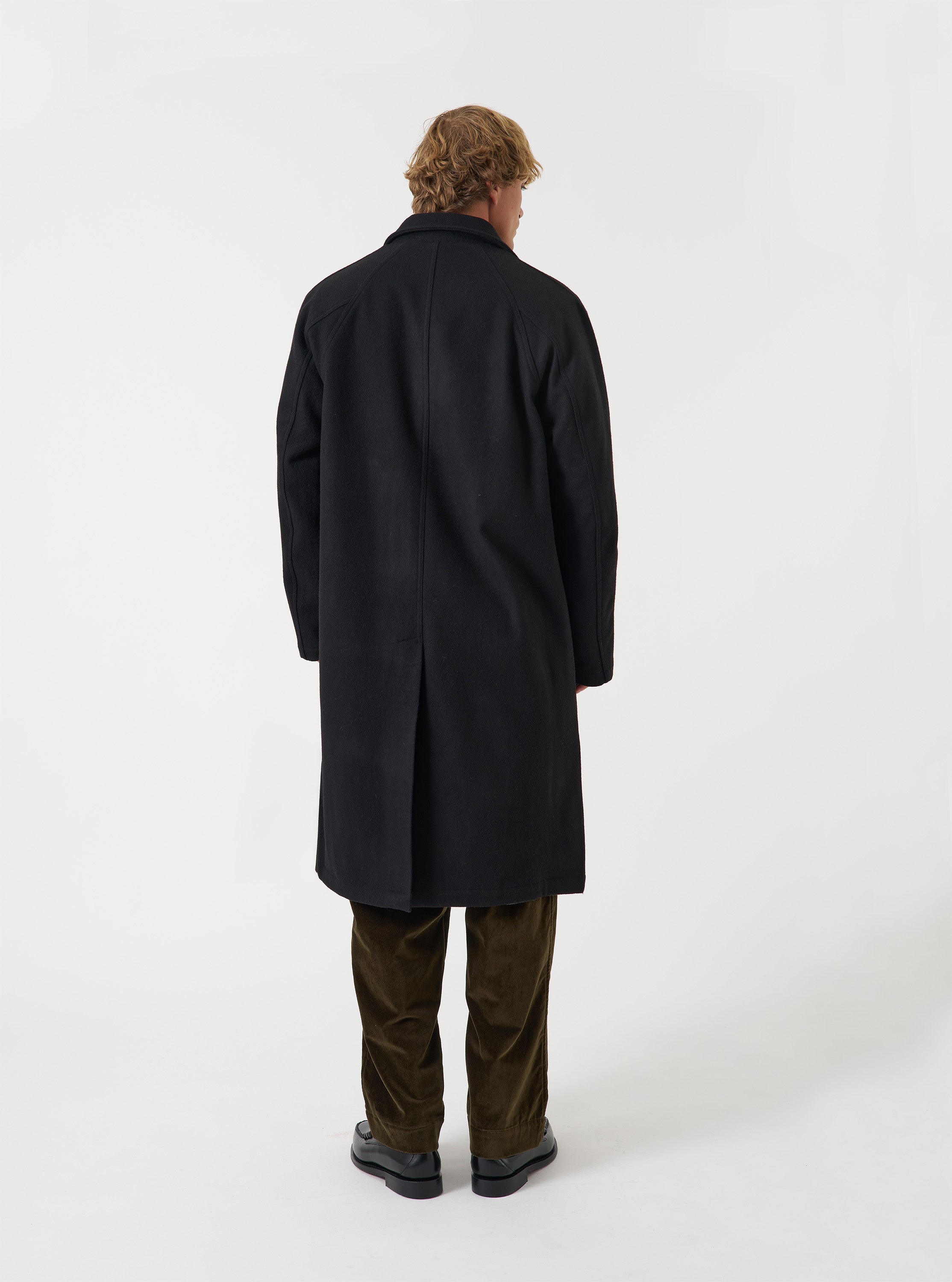 Men's Black Mowbray Mac Coat – Universal Works