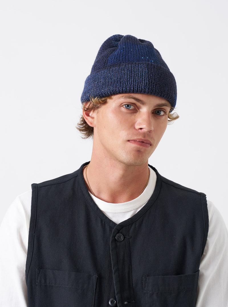 Navy British Wool Short Watch Cap