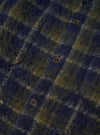 Navy/Olive Check Daffy Fleece Mix Cardigan