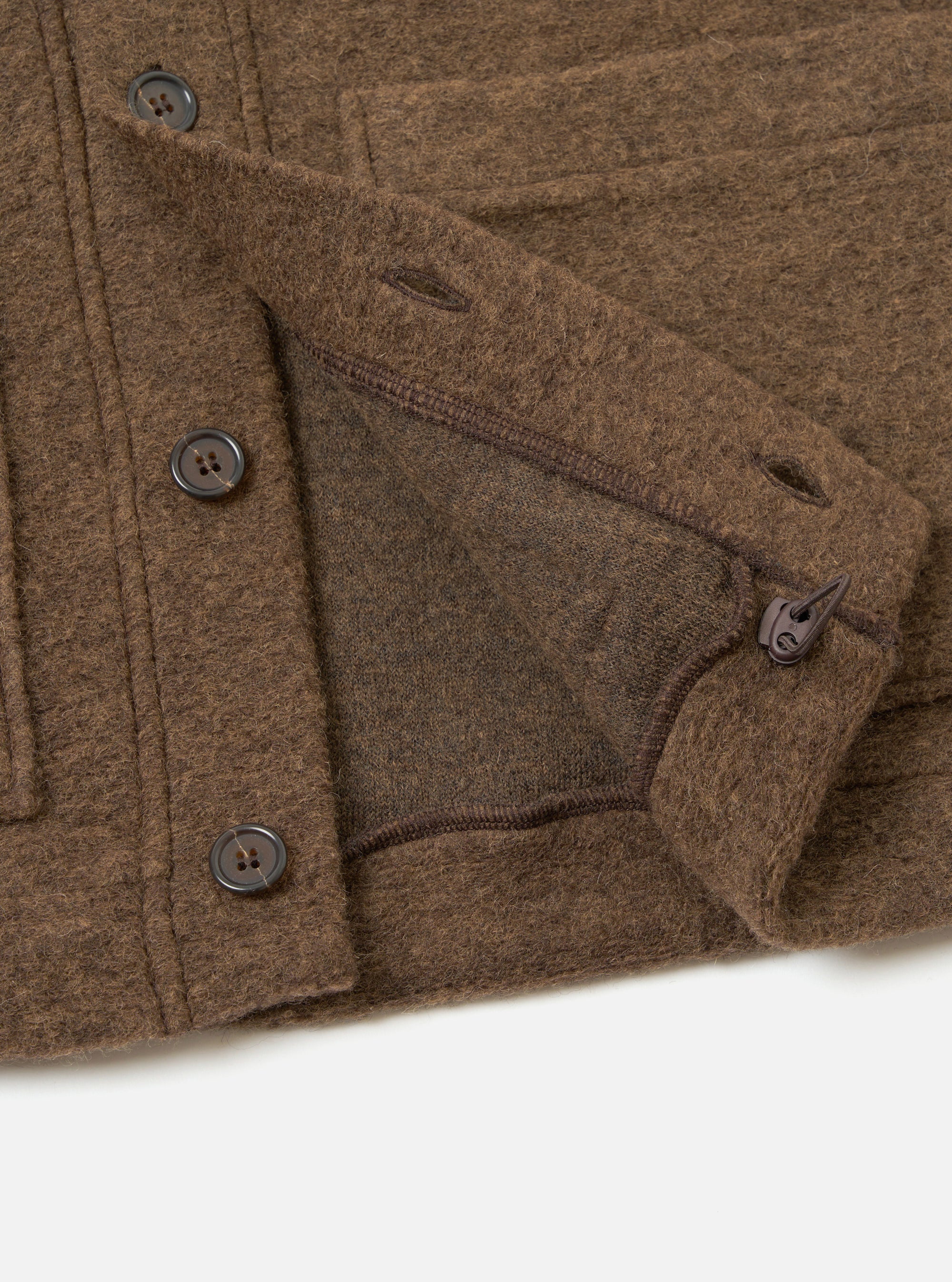 Brown Marl Wool Fleece Advance Cardigan